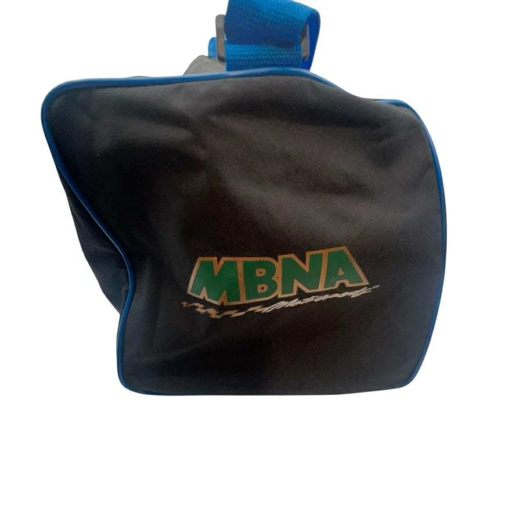 Vintage NASCAR‎ Duffle Bag Black MBNA Motorsports Travel Gym Bag Sport Racing